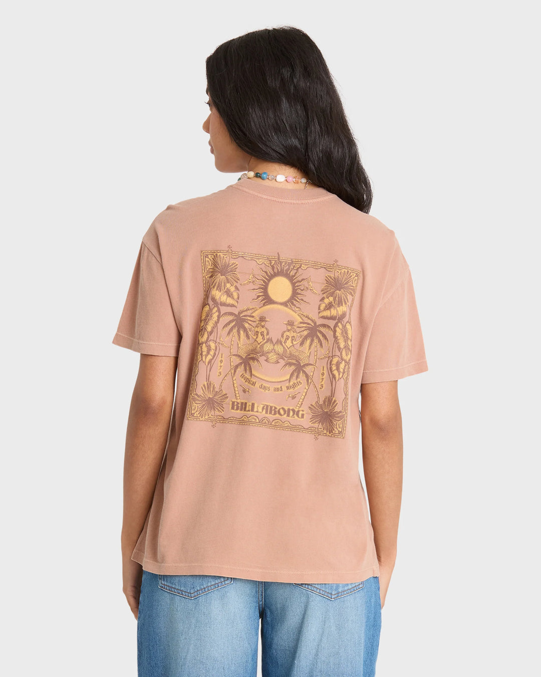 Billabong Women's Hello Sundown Short Sleeve Knit T-Shirt - Sugar Almond