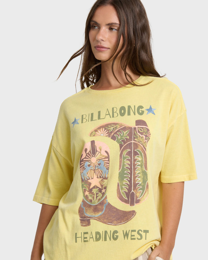 Billabong Women's Ready To Roam Short Sleeve Knit T-Shirt - Sundress