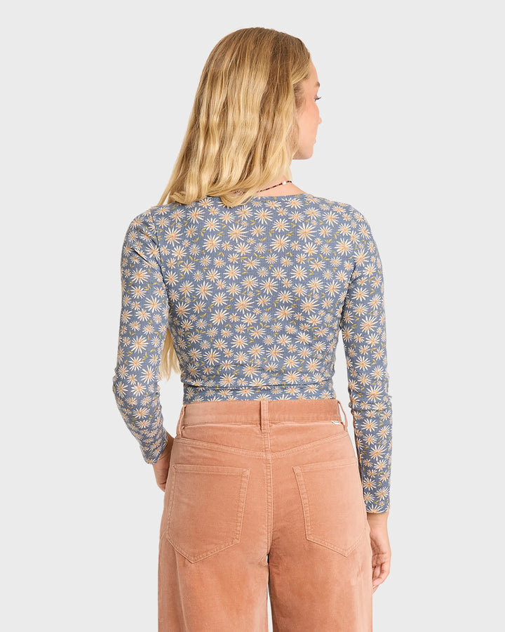 Billabong Women's Reese Long Sleeve Thermal Shirt - Blue Smoke - Sun Diego Boardshop