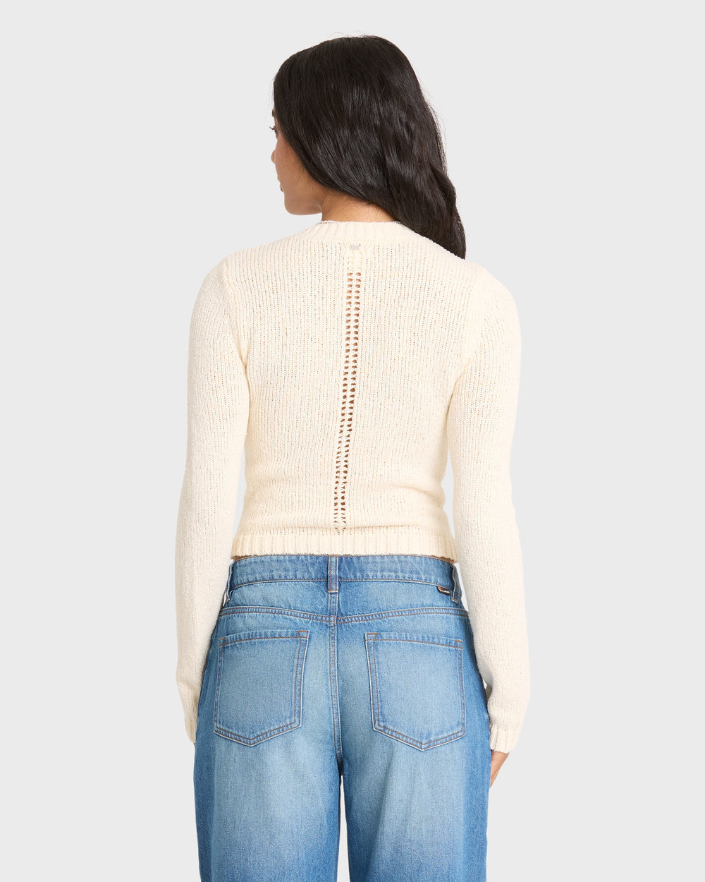 Billabong Women's Sweet Clare Crewneck Sweater - White Cap - Sun Diego Boardshop
