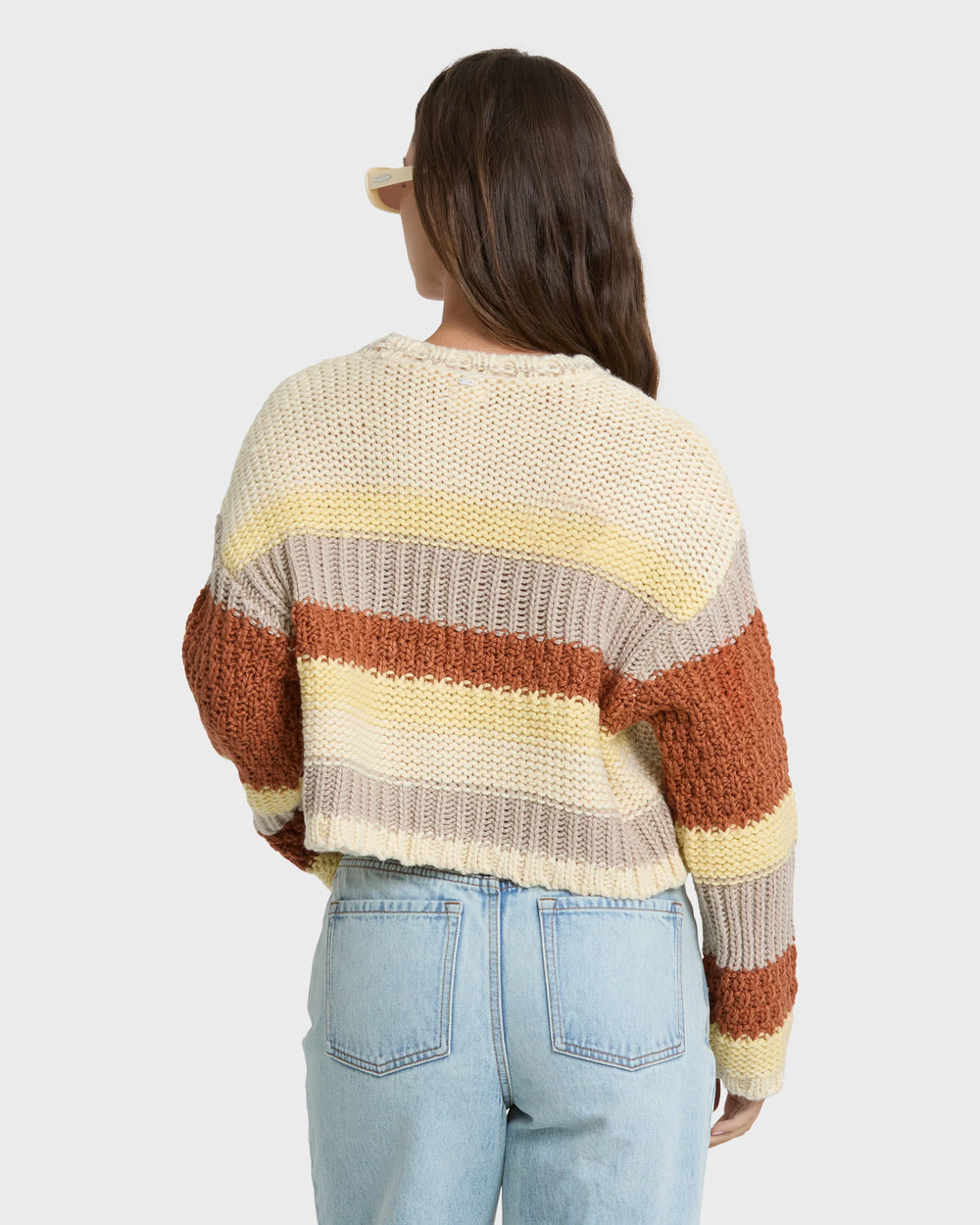Billabong Women's Mix Up Crewneck Sweater - Cobblestone - Sun Diego Boardshop