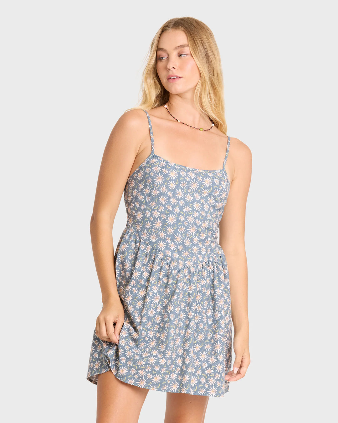 Billabong Women's Lil Florals Mini Dress - Blue Smoke - Sun Diego Boardshop