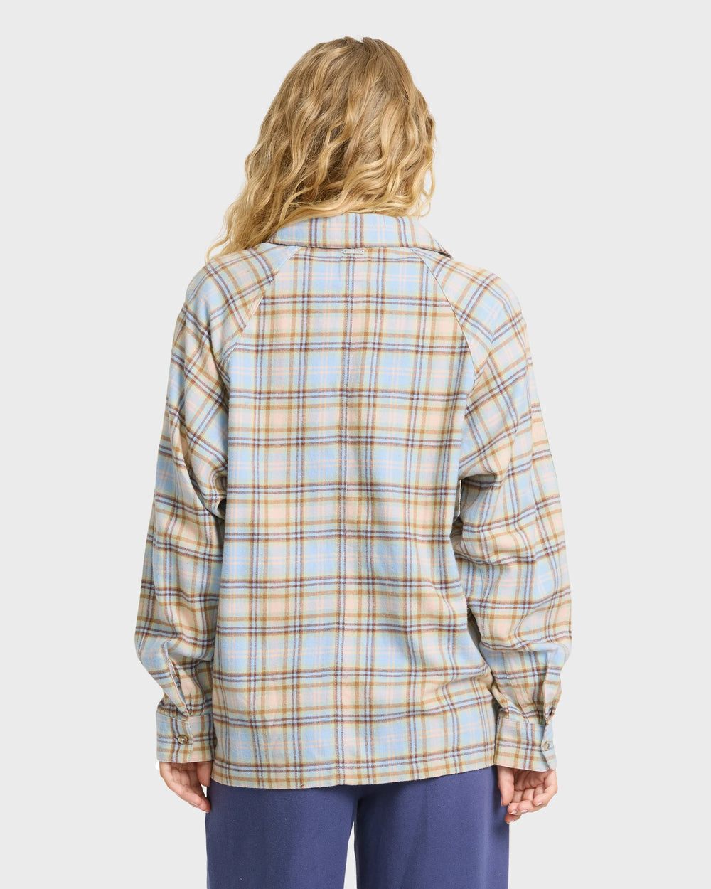 Billabong Women's Coastal Breeze Long Sleeve Flannel Shirt - Cornflower - Sun Diego Boardshop