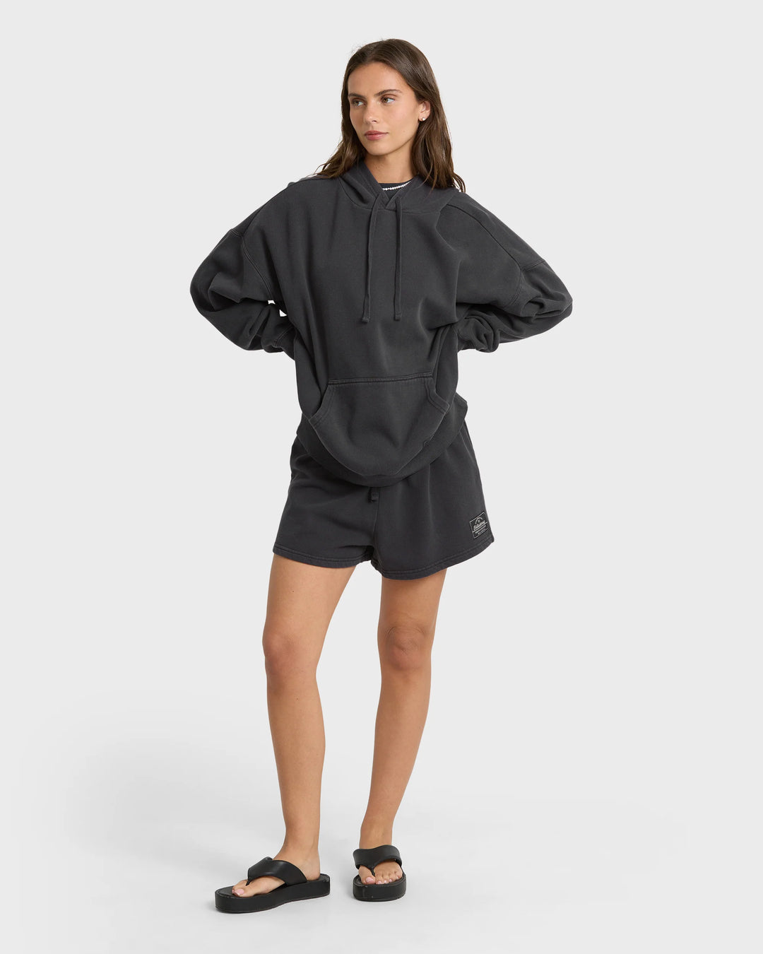 Billabong Women's All Stacked Pullover Hoodie - Black Sands - Sun Diego Boardshop