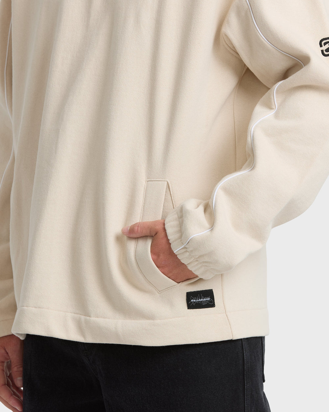 Billabong Men's Bad Dog Progress Mock Neck Quarter-Zip Sweatshirt - Oatmeal - Sun Diego Boardshop