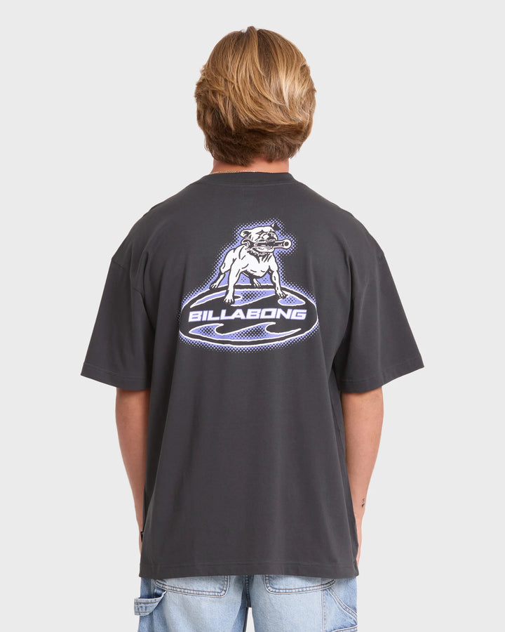 Billabong Men's Bad Dog OG Short Sleeve Cotton T-Shirt - Washed Black - Sun Diego Boardshop