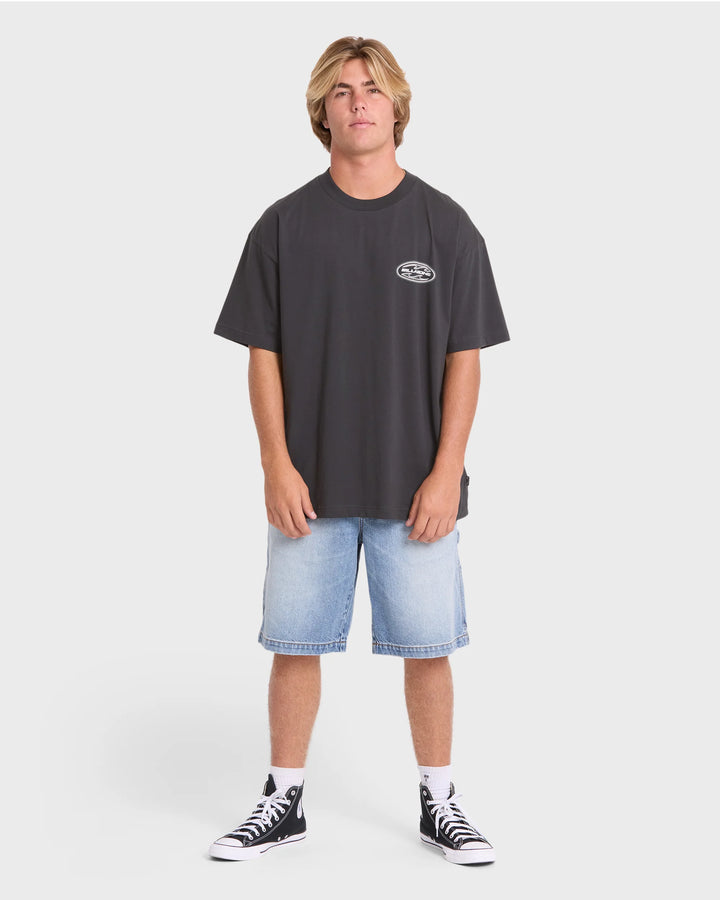 Billabong Men's Bad Dog OG Short Sleeve Cotton T-Shirt - Washed Black - Sun Diego Boardshop