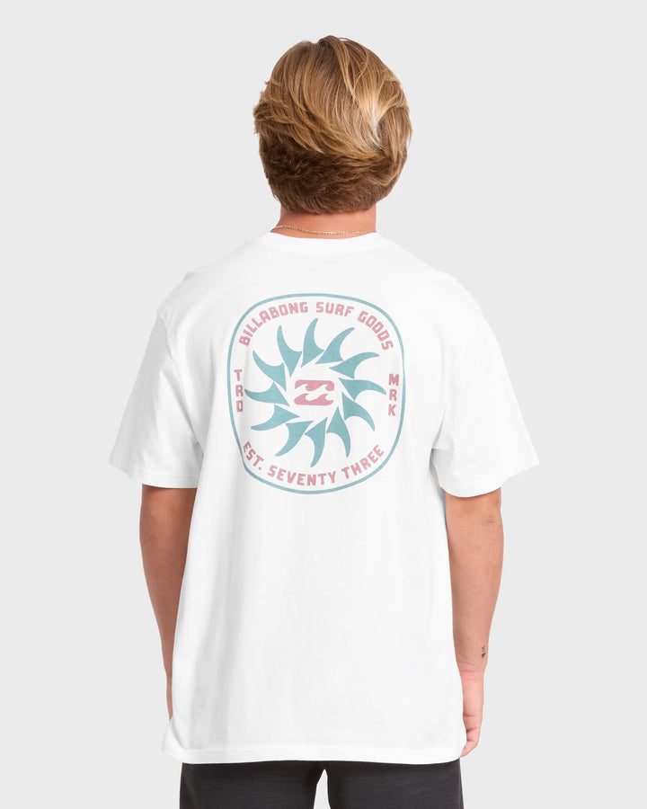 Billabong Men's Rotation Premium Short Sleeve Knit Graphic T-Shirt - Off White - Sun Diego Boardshop
