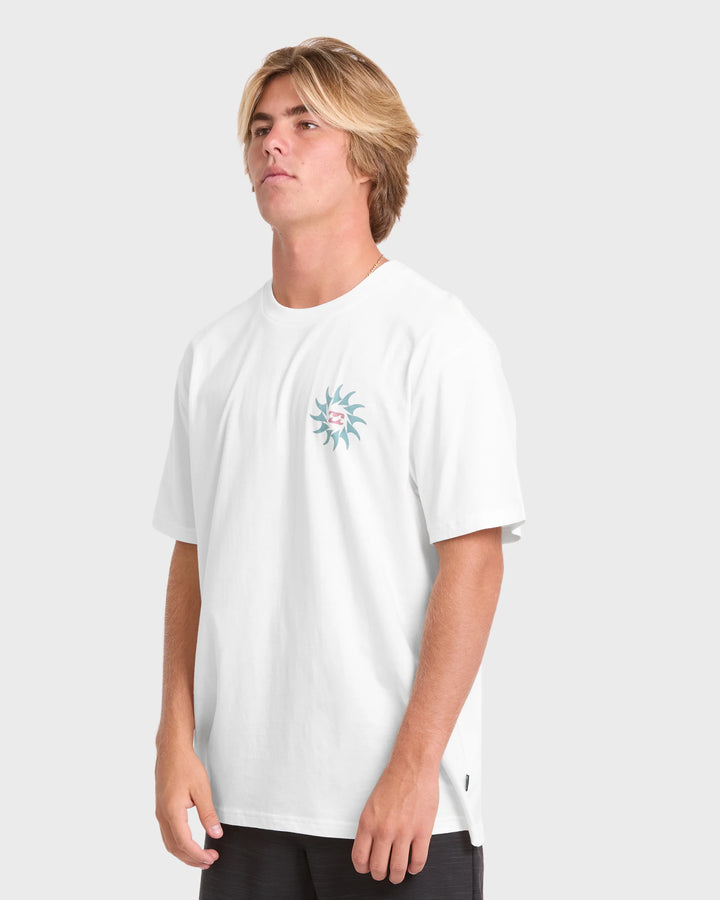 Billabong Men's Rotation Premium Short Sleeve Knit Graphic T-Shirt - Off White - Sun Diego Boardshop