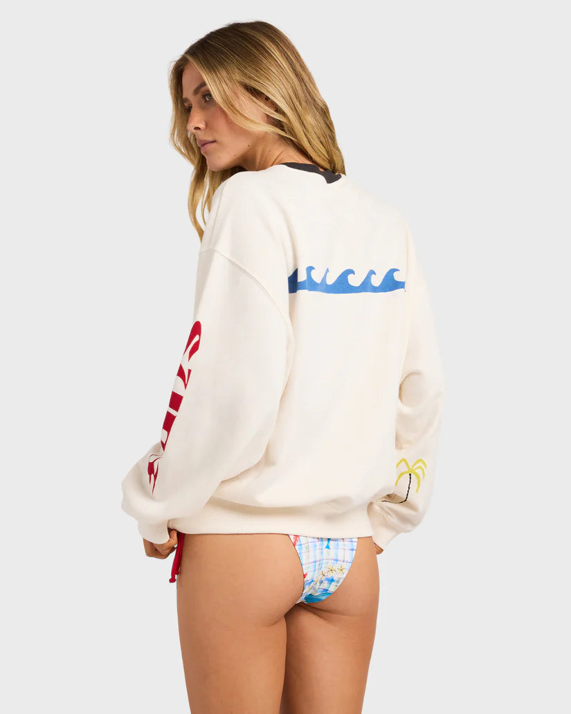 Billabong Lottie Hall Crewneck Sweatshirt - Salt Crystal - Sun Diego Boardshop
