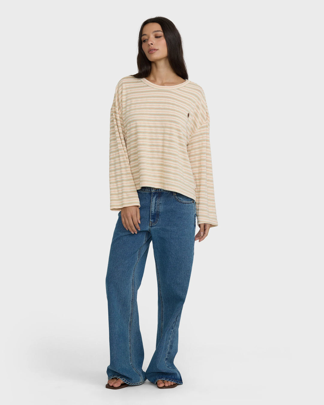 Billabong Women's Surf Girl Throw On Long Sleeve Knit Top - White Cap - Sun Diego Boardshop