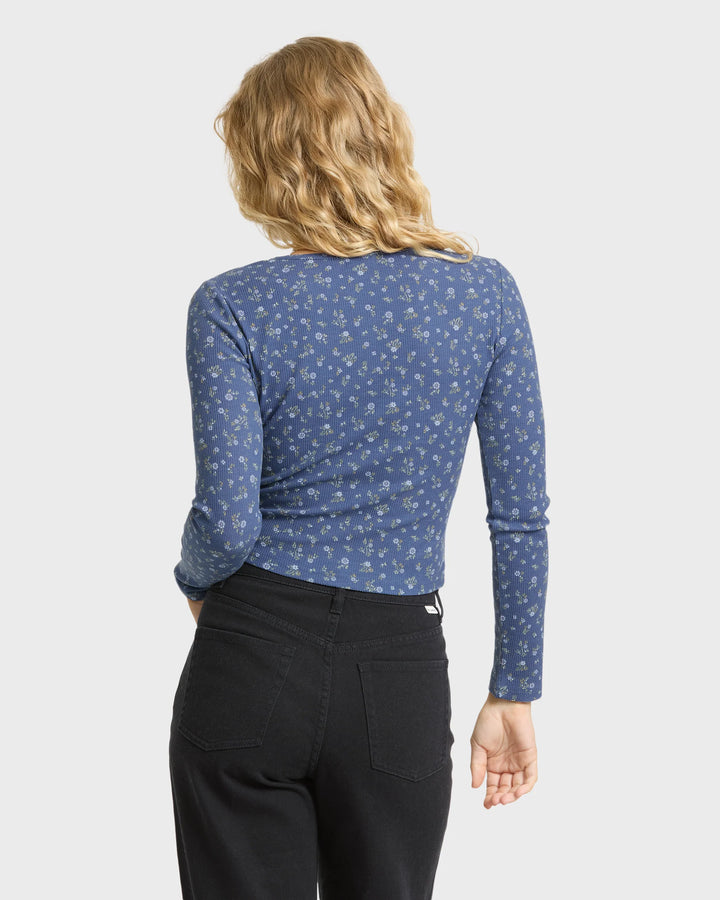 Billabong Women's Jamie Long Sleeve Thermal Top - Classic Navy - Sun Diego Boardshop