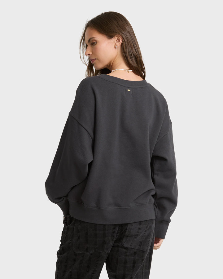 Billabong Women's Holidazed Crewneck Sweatshirt - Black Sands - Sun Diego Boardshop