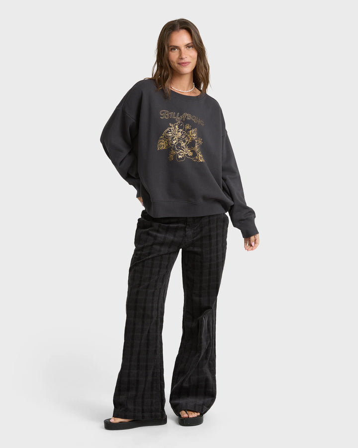 Billabong Women's Holidazed Crewneck Sweatshirt - Black Sands - Sun Diego Boardshop