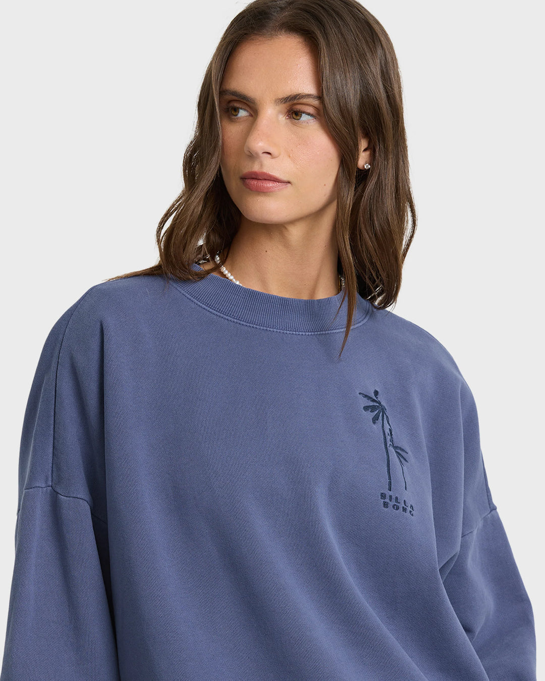 Billabong Women's Tides Saltwashed Crewneck Sweatshirt - Classic Navy - Sun Diego Boardshop