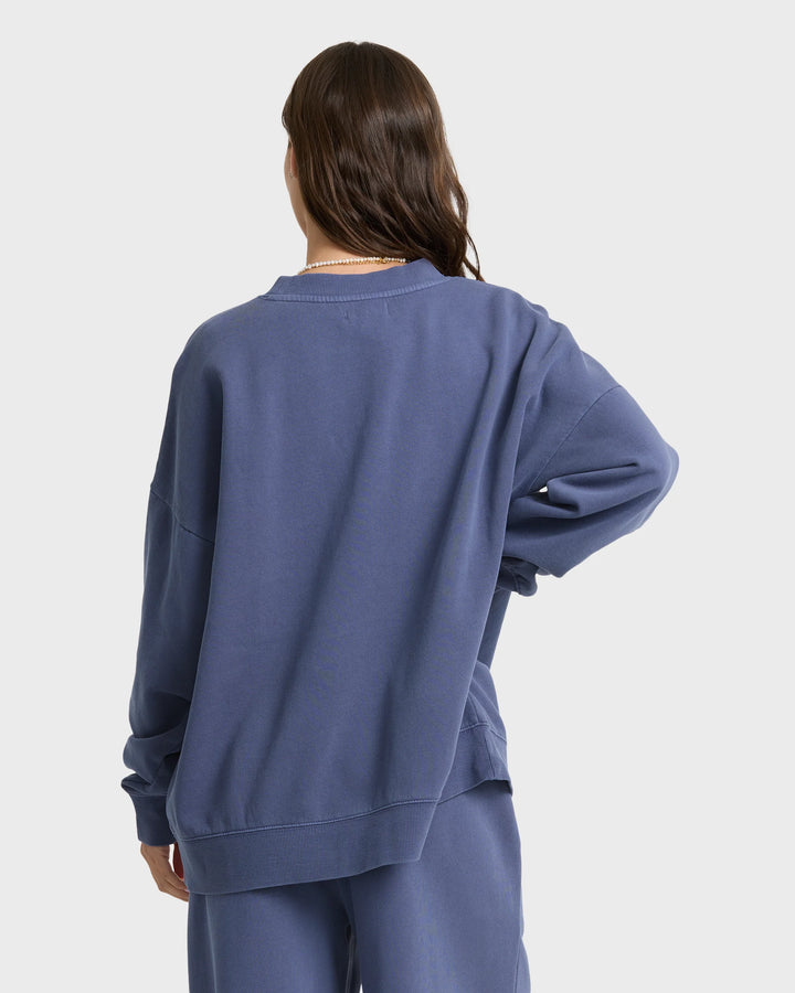 Billabong Women's Tides Saltwashed Crewneck Sweatshirt - Classic Navy - Sun Diego Boardshop