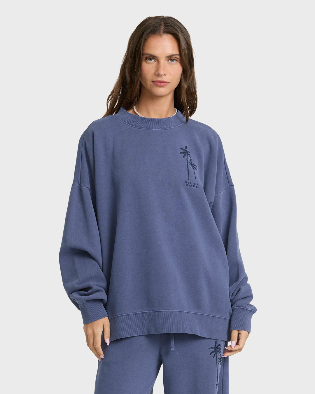 Billabong Women's Tides Saltwashed Crewneck Sweatshirt - Classic Navy - Sun Diego Boardshop