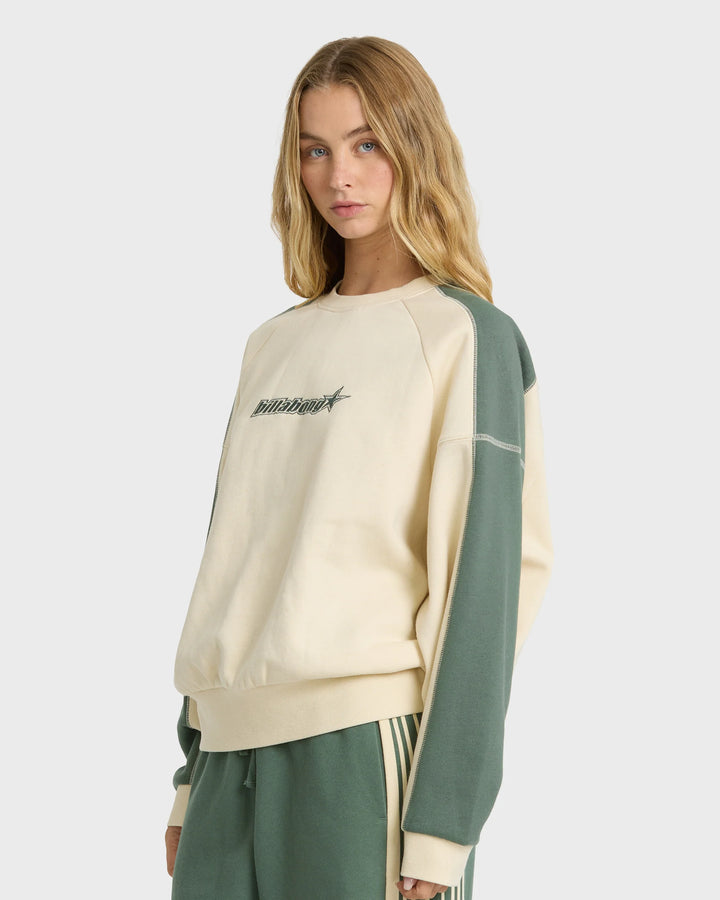 Billabong Women's High Grade Crewneck Sweatshirt - Rain Forest - Sun Diego Boardshop