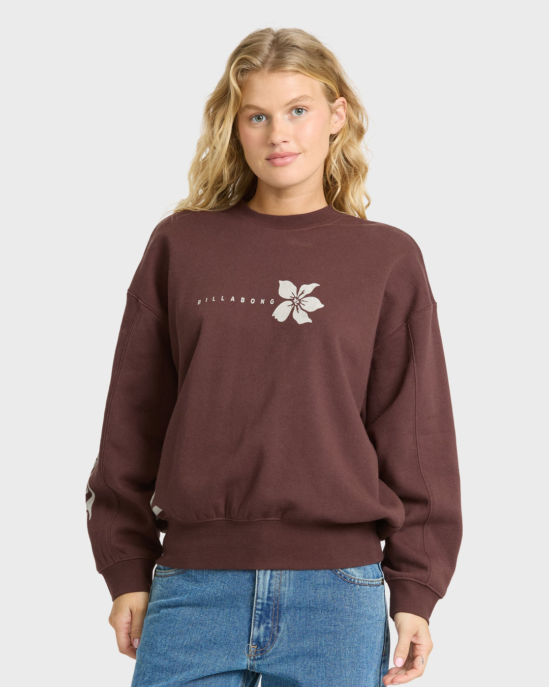 Billabong Women's Surf Club Kendal Crewneck Sweatshirt - Teak - Sun Diego Boardshop