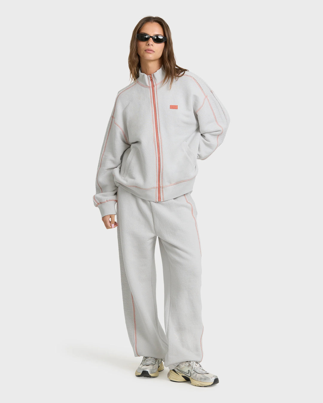 Billabong Women's Trail Side Fleece Bomber Jacket - Light Gray - Sun Diego Boardshop