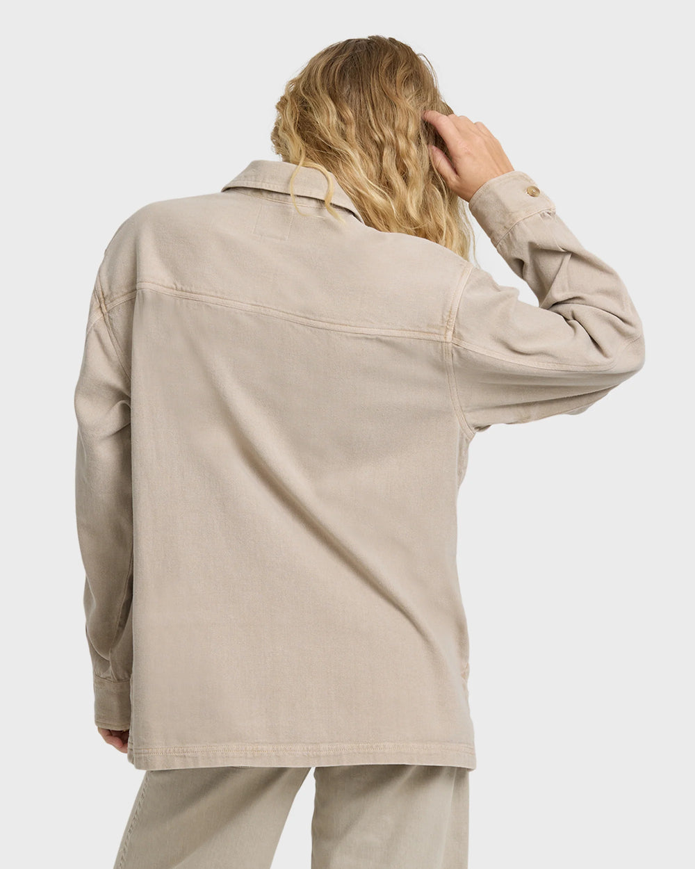 Billabong Women's Washed Ashore 2 Long Sleeve Woven Overshirt - Cobblestone - Sun Diego Boardshop