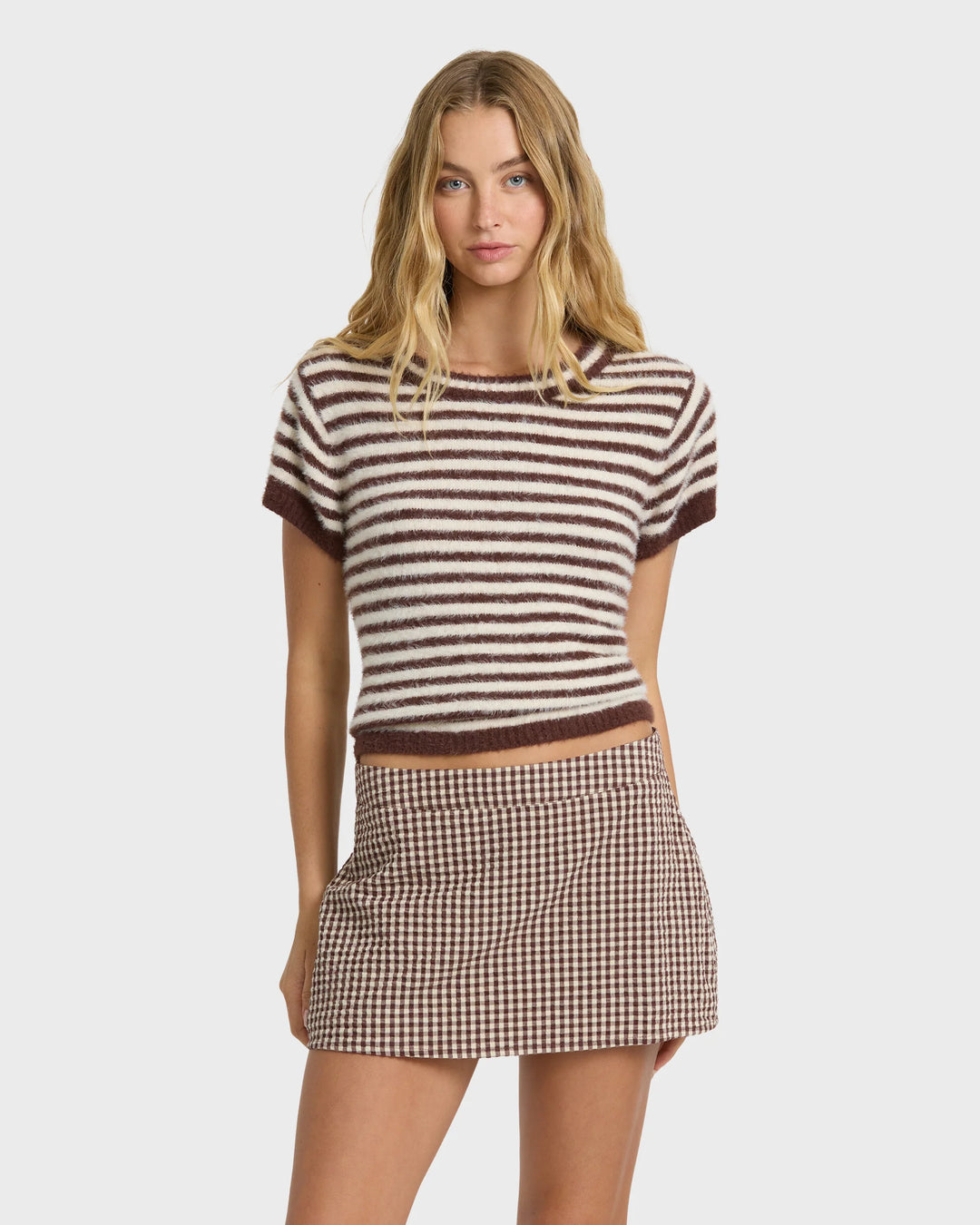 Billabong Women's Dainty Check Skort - Teak - Sun Diego Boardshop