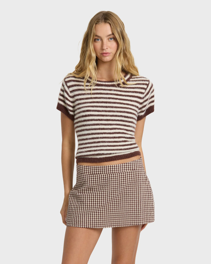 Billabong Women's Dainty Check Skort - Teak - Sun Diego Boardshop