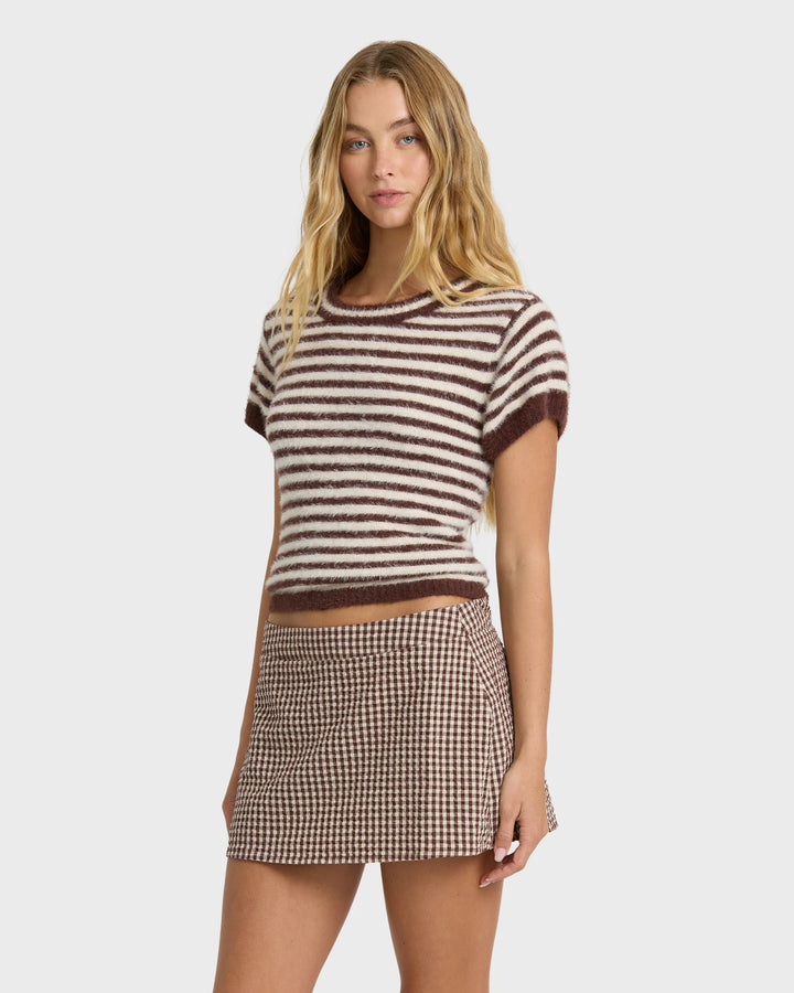 Billabong Women's Dainty Check Skort - Teak - Sun Diego Boardshop