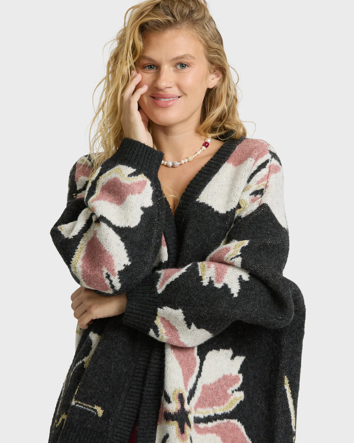 Billabong Women's Holidazed Cardigan Sweater - Black Sands - Sun Diego Boardshop