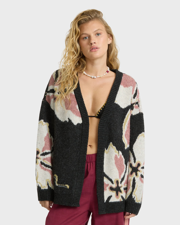 Billabong Women's Holidazed Cardigan Sweater - Black Sands - Sun Diego Boardshop