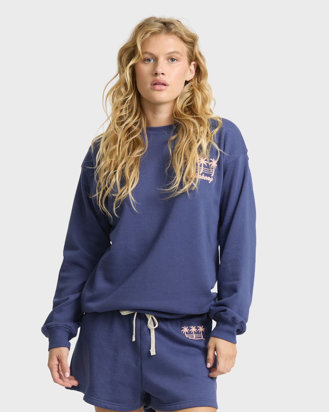 Billabong Women's Vacation Sign Crewneck Sweatshirt - Classic Navy - Sun Diego Boardshop