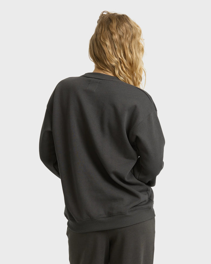 Billabong Women's What A View Crewneck Sweatshirt - Off Black - Sun Diego Boardshop