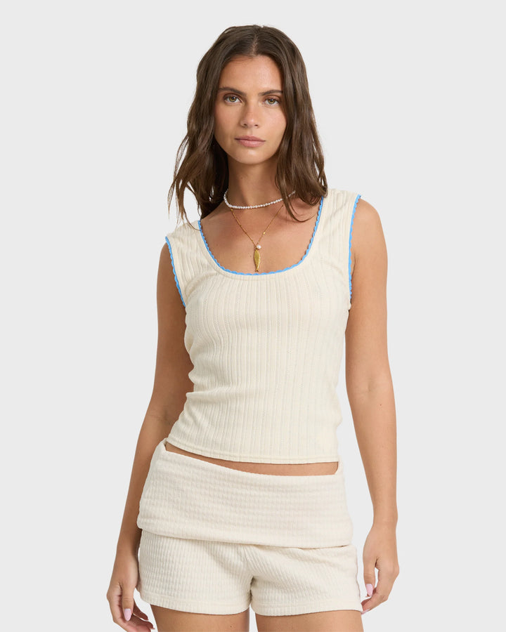 Billabong Women's Sunset Wave Tank Top - White Cap - Sun Diego Boardshop