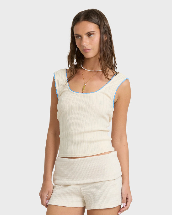 Billabong Women's Sunset Wave Tank Top - White Cap - Sun Diego Boardshop