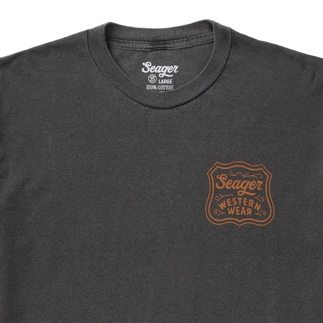 Seager Men's Badge Premium Tee - Pigment Black - Sun Diego Boardshop