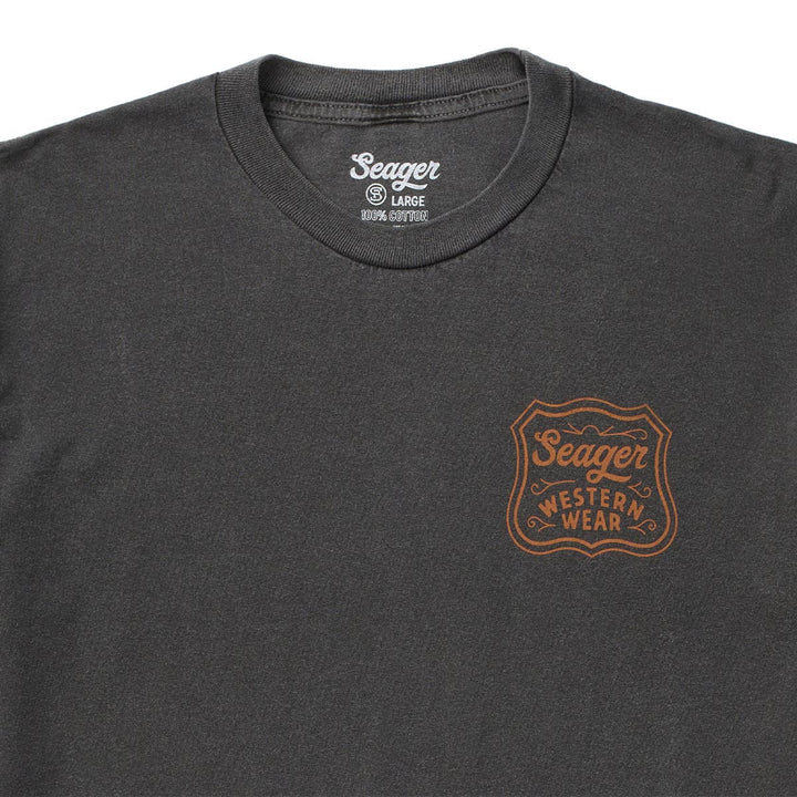 Seager Men's Badge Premium Tee - Pigment Black - Sun Diego Boardshop