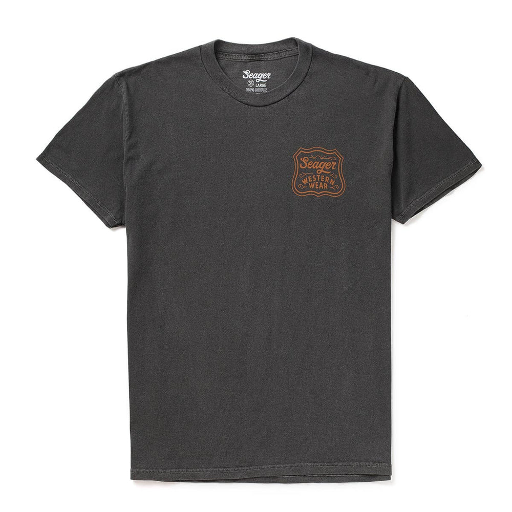 Seager Men's Badge Premium Tee - Pigment Black - Sun Diego Boardshop