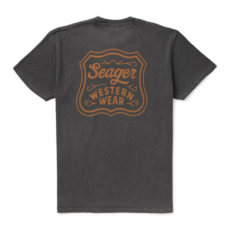 Seager Men's Badge Premium Tee - Pigment Black - Sun Diego Boardshop