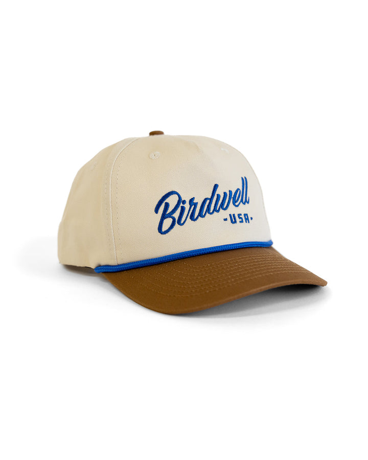 Birdwell Script Twill Snapback - Bone/Brown