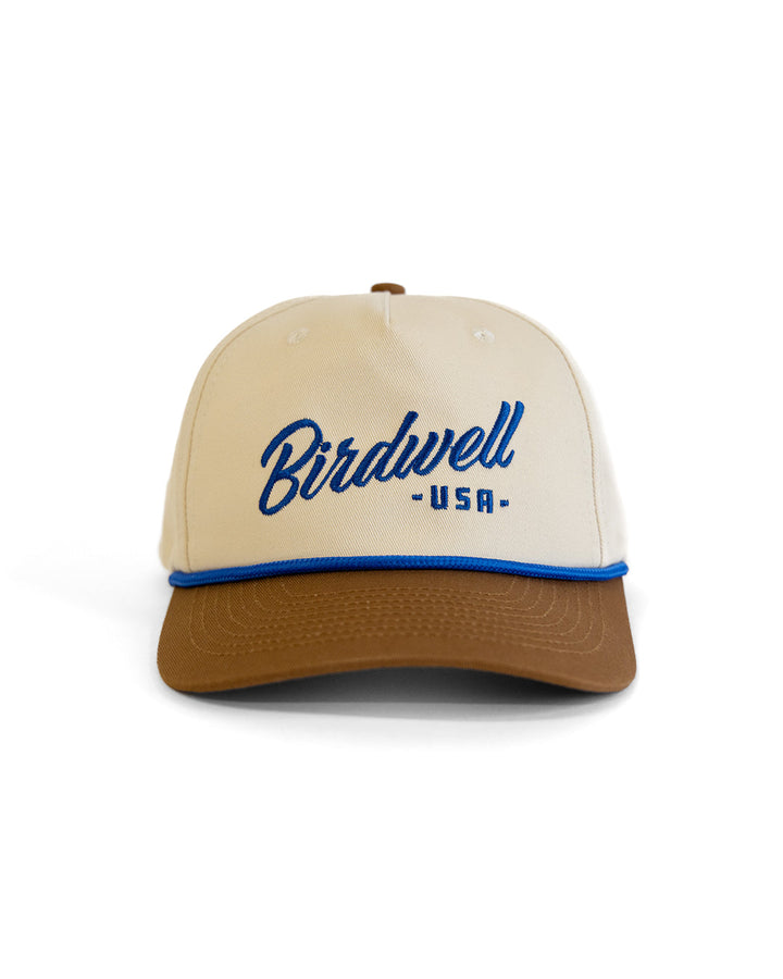 Birdwell Script Twill Snapback - Bone/Brown