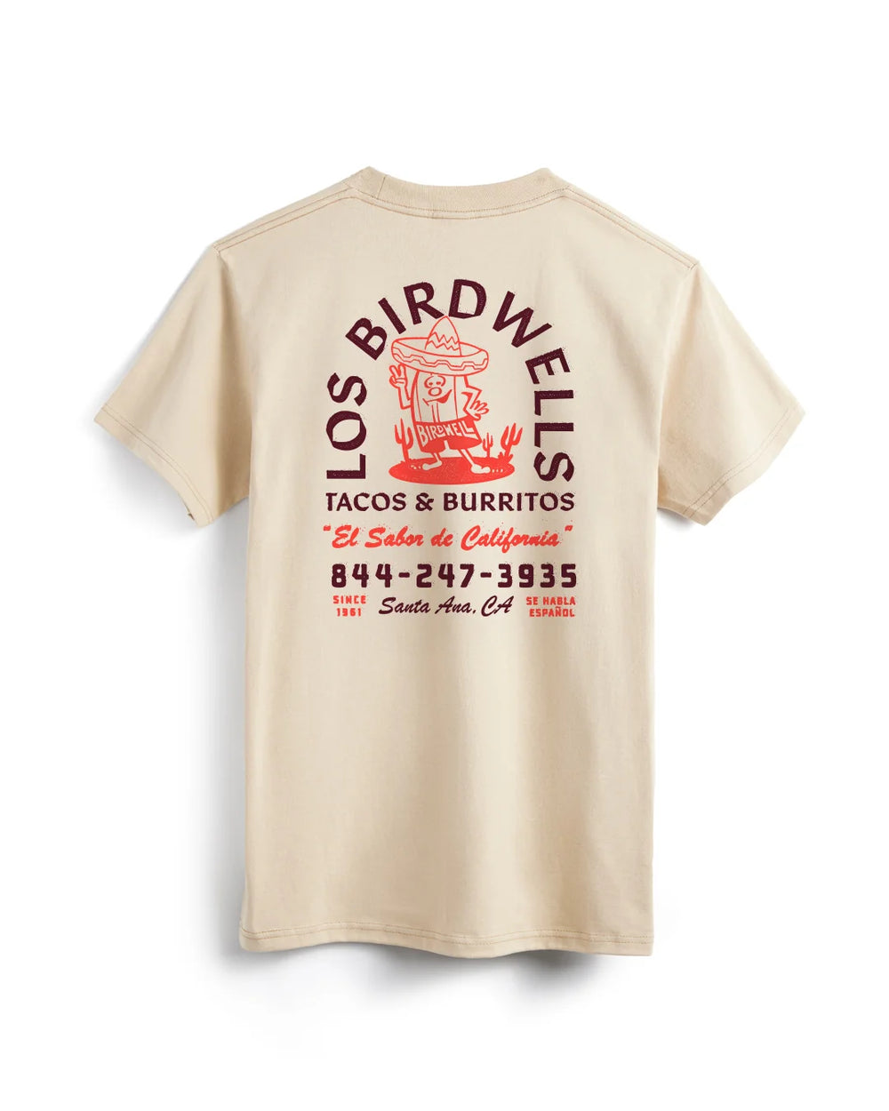Birdwell Men's Los Birdwells T-Shirt - Cream - Sun Diego Boardshop