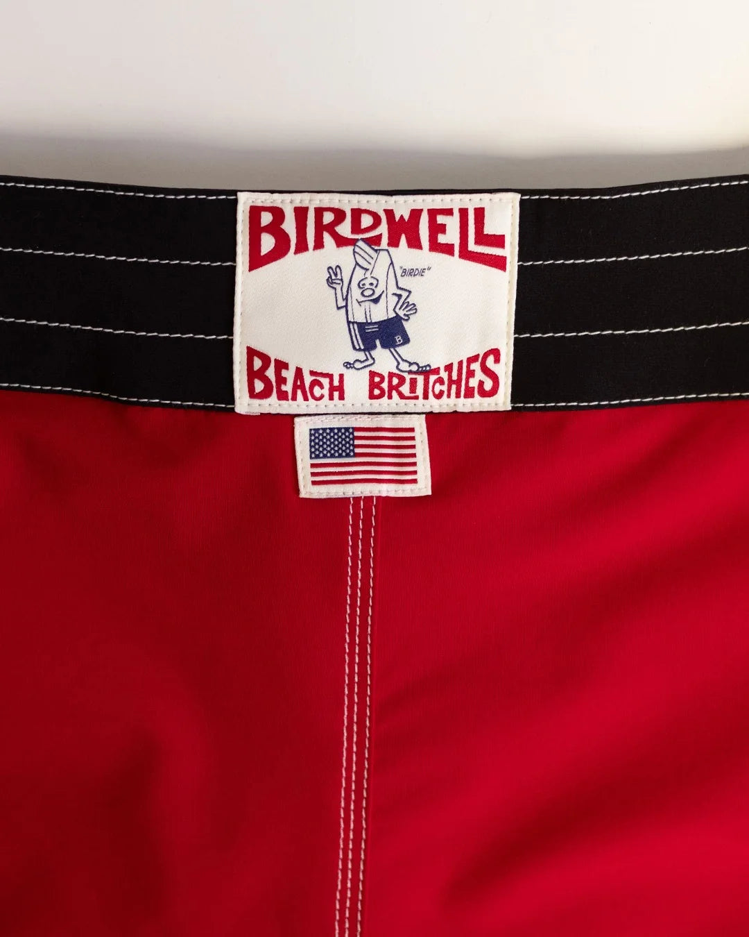 Birdwell Men's 808 Mono Stripe Boardshort - Red Black - Sun Diego Boardshop