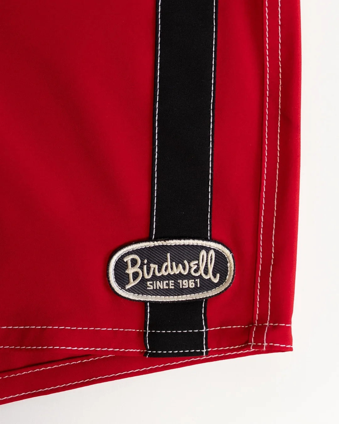 Birdwell Men's 808 Mono Stripe Boardshort - Red Black - Sun Diego Boardshop