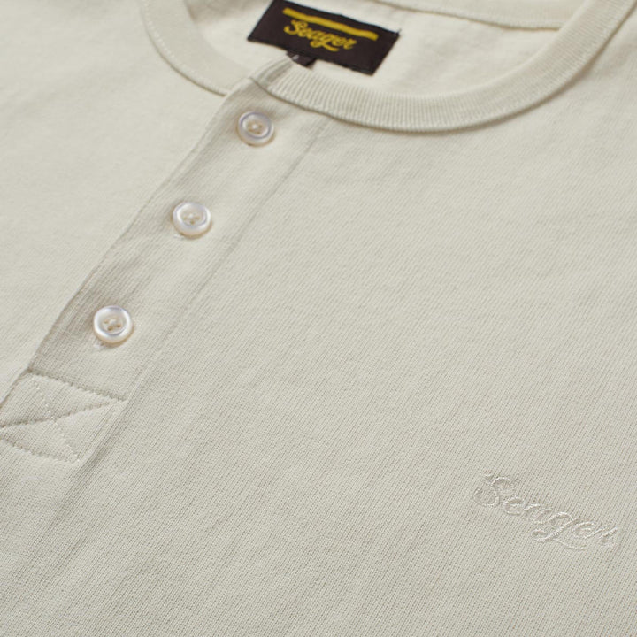 Seager Men's Brand Henley S/S - White