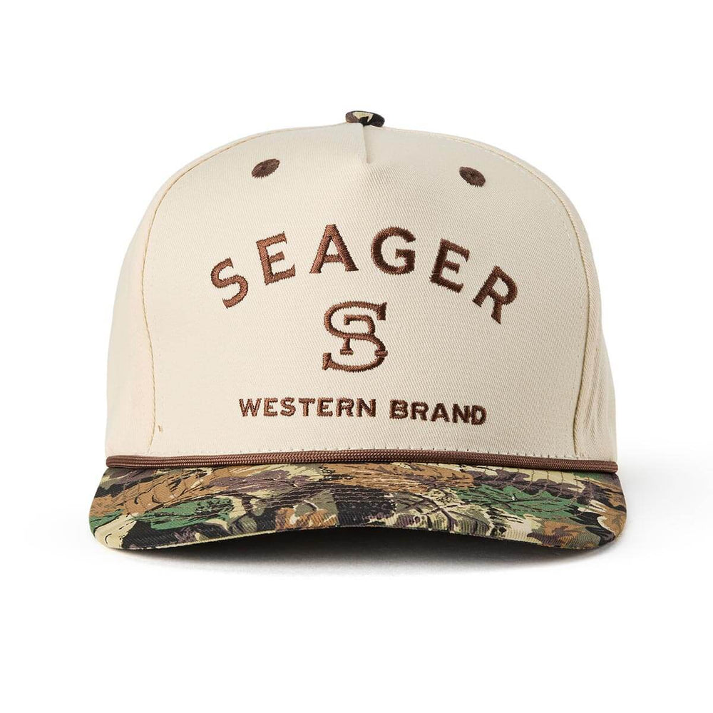 Seager Mens Branded Snapback Cream Camo Camo Cream - Sun Diego Boardshop