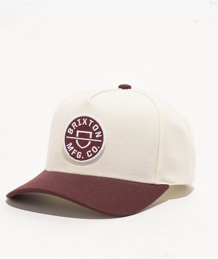 Brixton Crest Netplus Snapback - Port/Off White