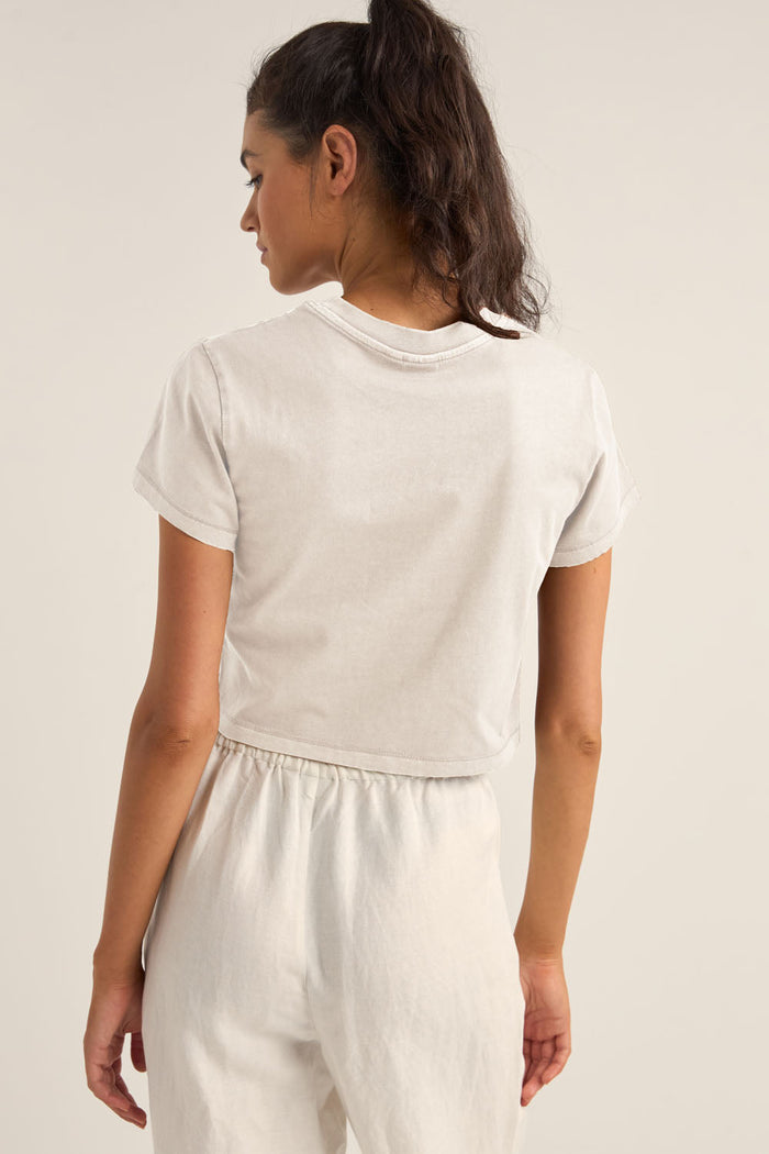 Rhythm Sunshine Crop Crew Tee - VINTAGE WHITE - Sun Diego Boardshop