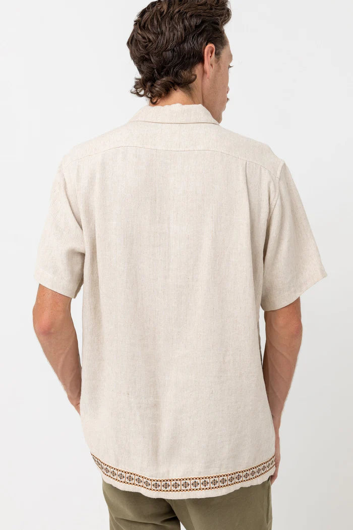 Rhythm Trim Ss Shirt - NATURAL - Sun Diego Boardshop