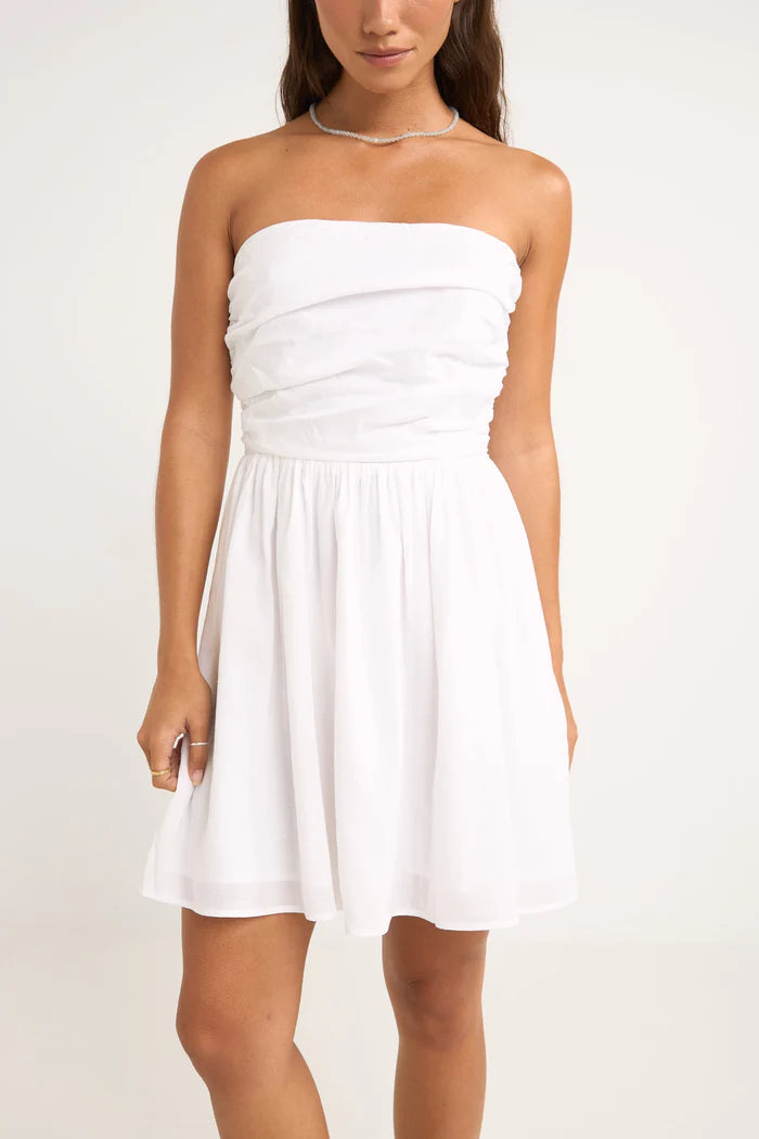 Rhythm Mila Mini Dress - WHITE - Sun Diego Boardshop