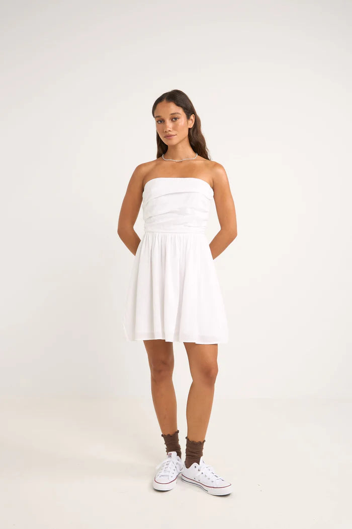 Rhythm Mila Mini Dress - WHITE - Sun Diego Boardshop